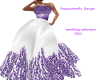 purple feathered gown