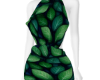 GREEN LEAFY BOWTIE DRESS