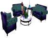 BL Teal&Purple Sofa Set