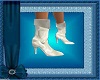 white satin boots