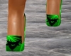 Green stllettos heels