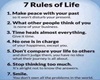 RULES OF LIFE DESK FRAM