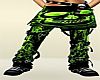green toxic skull pants
