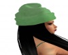 black with  green hat