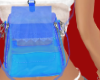 blue clear pvc backpack