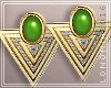 Gold/Green Earrings