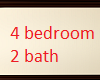 4 bedroom 2 bath w/