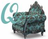 Blue Damask Chair #2