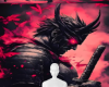 Red eye man background