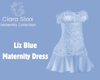 Liz Blue Maternity Dress