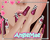 AM! Fuchsia Zebra Nails