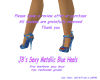 JB's Blue metallic heels