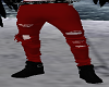 Red Pants Ripped
