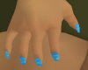 blue finger nails