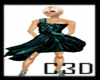 C3D-Teal Evening Dress