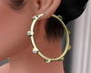 Pearls earrings - gold -
