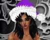 Purple Santa Hat w/ Hair