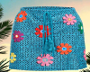 crochet flower skirt blu