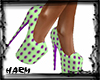 POLKA DOT PUMP GR/PURPL