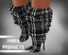 Season Plaid Black boots