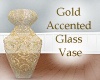 Gold Accented Glass Vase