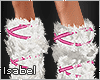 White-Pink Fur Boots
