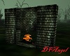 Dark Brick Fireplace