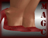 Red poinsetta heels
