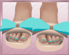 Teal Flip Flops