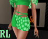Polka Dot Skirt Green RL