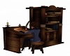 Rustic Desk + Bookshelf