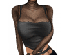 Leather&Mesh Top
