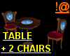 !@ Table + 2 chairs