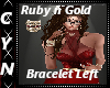 Ruby n Gold Bracelet L