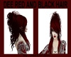 DEE RED AND BLACK HAIR