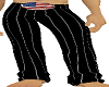 M pants pinstripes black
