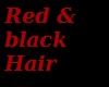 red with black tend hair
