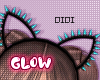 !!D Spike Glow Ears Teal