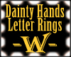 Gold Letter "W" Ring