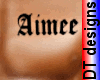 Name Aimee on chest