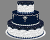 !Blue/White Elegant Cake