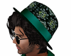 hat green patern + hair