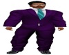 Purple suit N teal tie