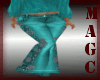 Teal snowflake design je