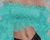 A~ Teal Frill Bodice