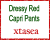 Red Dressy Capris