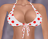 Red/White Polks Top Bust
