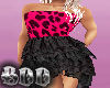 BDD Pink LeprdLace Dress
