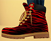 Red Stripe Work Boots 3 (F)