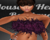 Black/Purple Feather Top